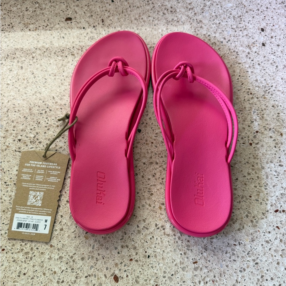 NWT Womens' OluKai 'Aka Strappy Sandal Flip Flop size 7 AKA - Picture 2 of 5